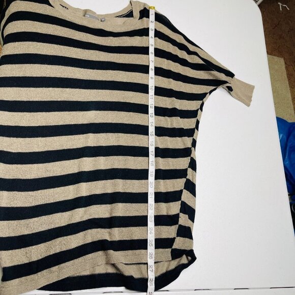 Vince Dolman Short Sleeve Stripe Sweater Size XS Cotton Lightweight - Picture 9 of 10